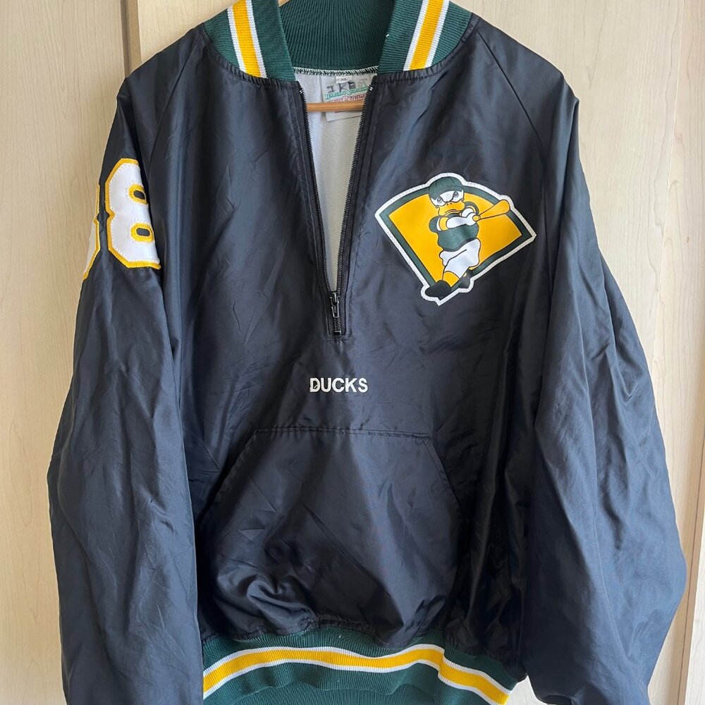 Harvard Clothing Athletic Otterwear Oregon Ducks Baseball Half-Zip Size XL USA